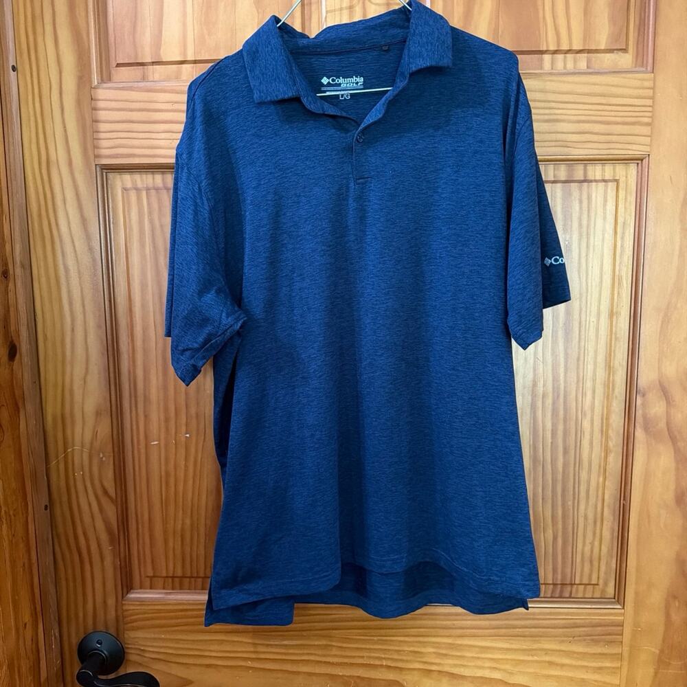 Columbia Golf Men's Blue Short Sleeve Polo Shirt Size Large